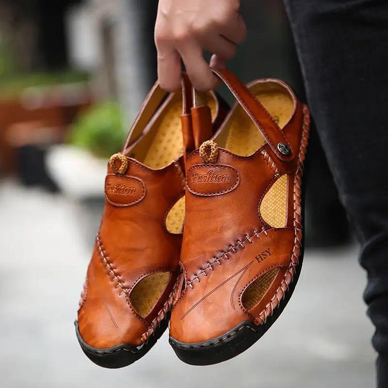 Monarch Wear | Weiche Premium-Ledersandalen für Herren – CloudWay