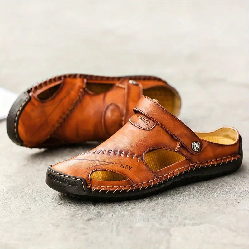 Monarch Wear | Weiche Premium-Ledersandalen für Herren – CloudWay