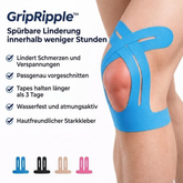 GripRipple™ – Vorgestanzte Kinesiotapes für das Knie