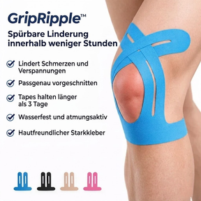 GripRipple™ – Vorgestanzte Kinesiotapes für das Knie