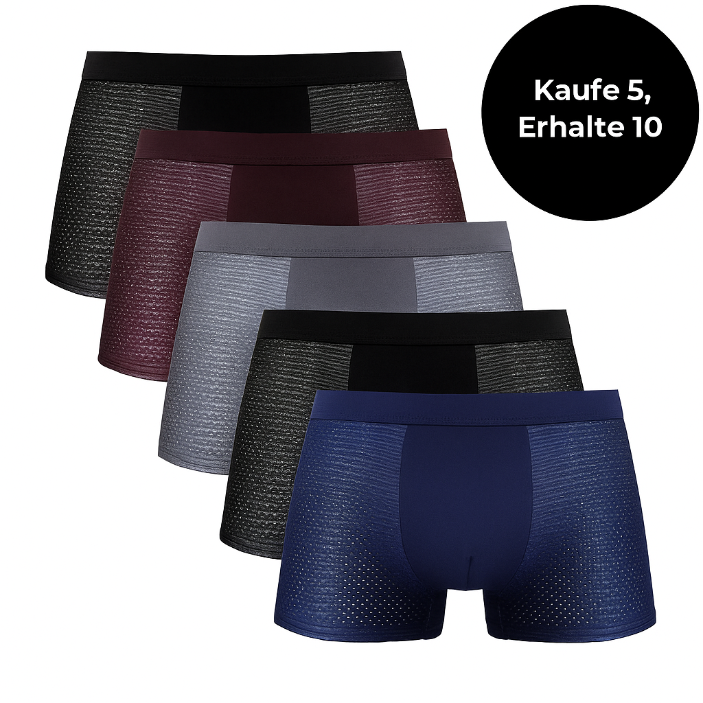 SoftLuxe™ - 10er-Pack Boxershorts aus Bambusfaser [5 KAUFEN, 10 BEKOMMEN]
