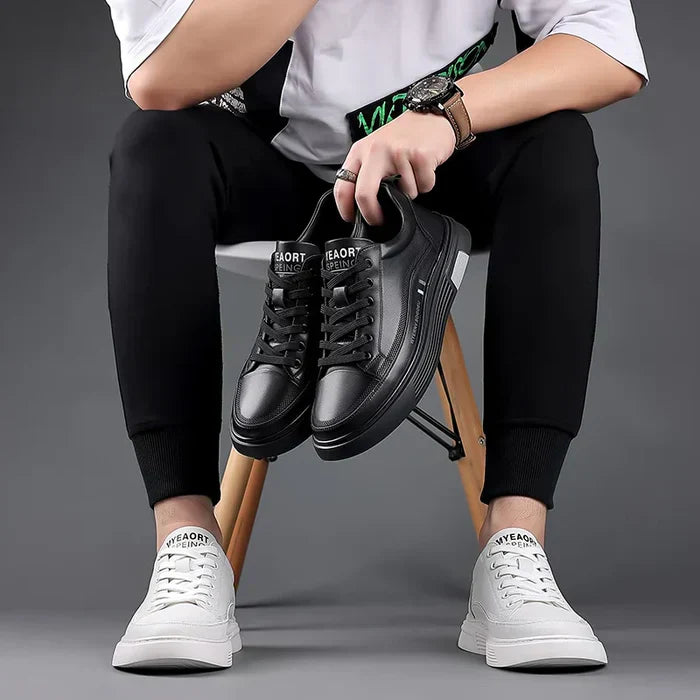 Monarch Wear - Lässige Leder-Sneaker im flachen Sportstil