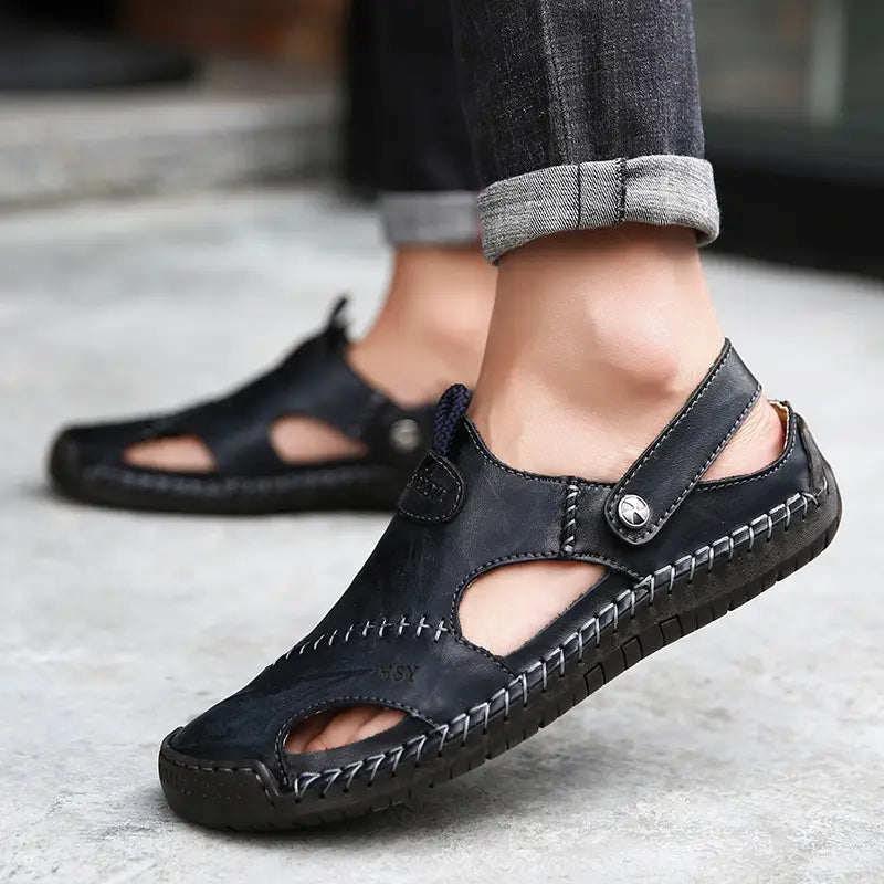 Monarch Wear | Weiche Premium-Ledersandalen für Herren – CloudWay